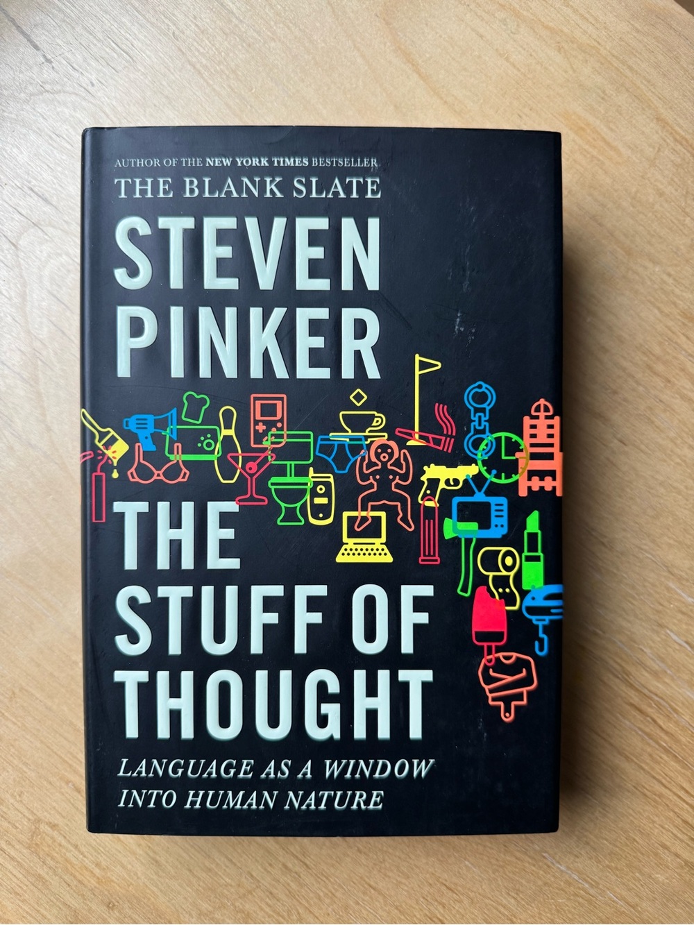 Steven Pinker "The Stuff of Thought" Hardcover - Black with Neon Accents